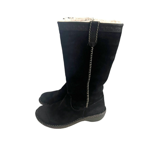 UGG Australia Swell Tall Womens Boots Black Suede Shearling Lined 5676 S… - Picture 1 of 12